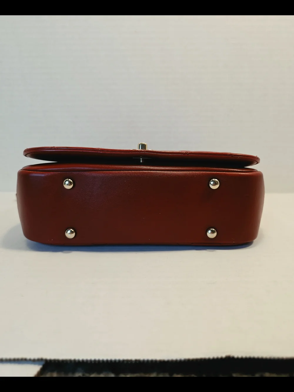 CHANEL Quilted Top Handle Shoulder Bag in Red with Gold Hardware  EUC